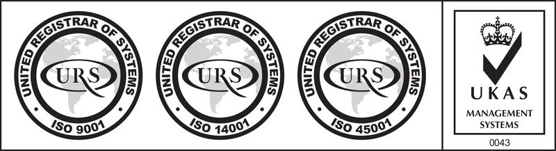 LOGO ISO 9001 - 45001 - 14001 UKAS URS